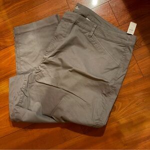 Old Navy Womens Pixie Ankle Pants Gray Mid Rise Stretch Size 28 NWT